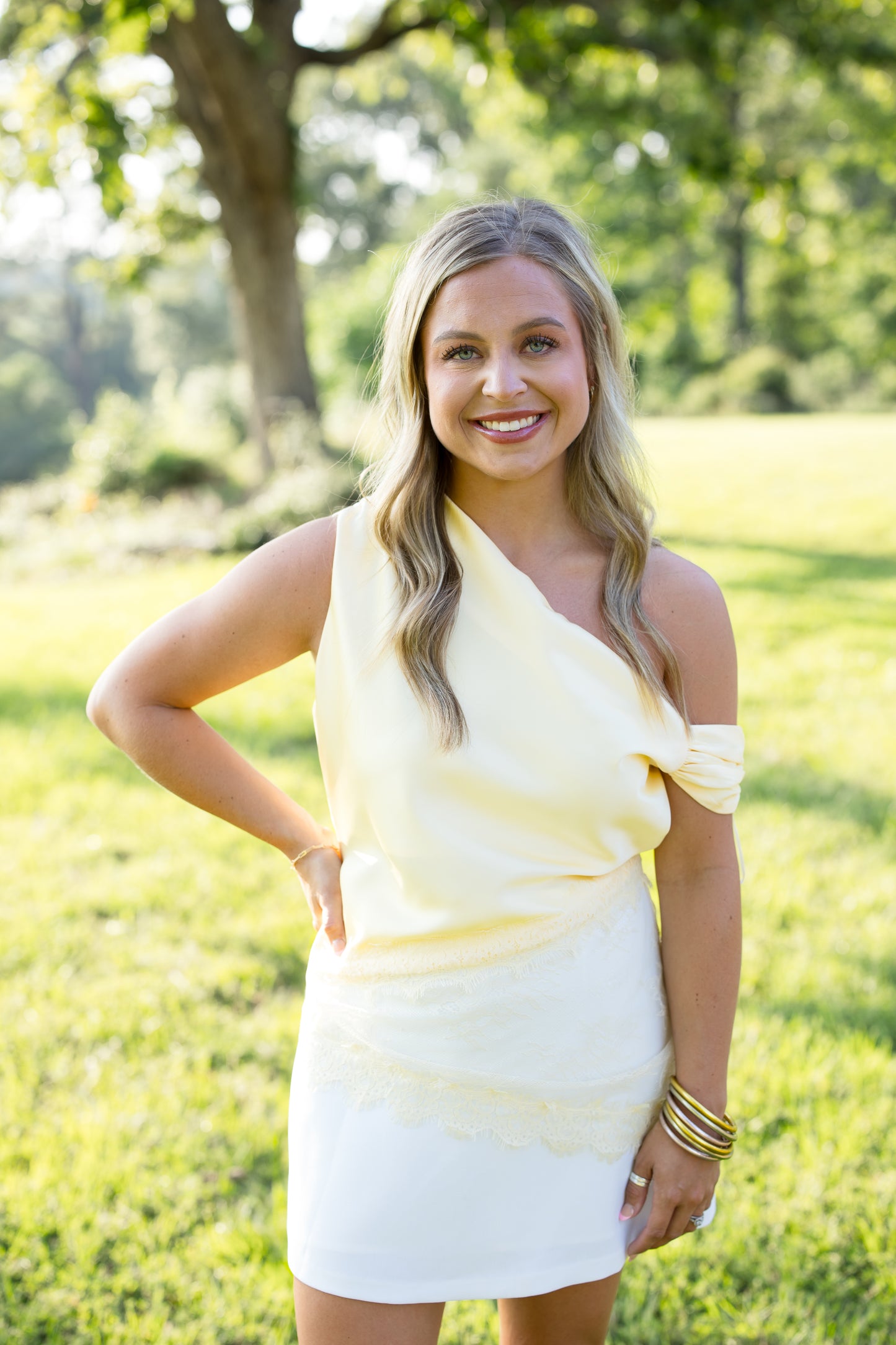 Ashley Asymmetrical Top - Butter Yellow