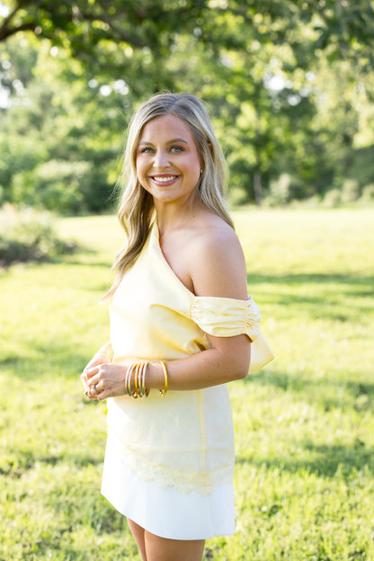 Ashley Asymmetrical Top - Butter Yellow