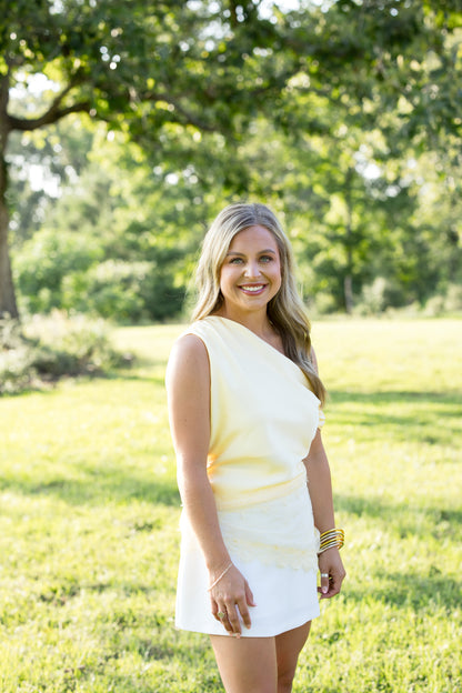 Ashley Asymmetrical Top - Butter Yellow