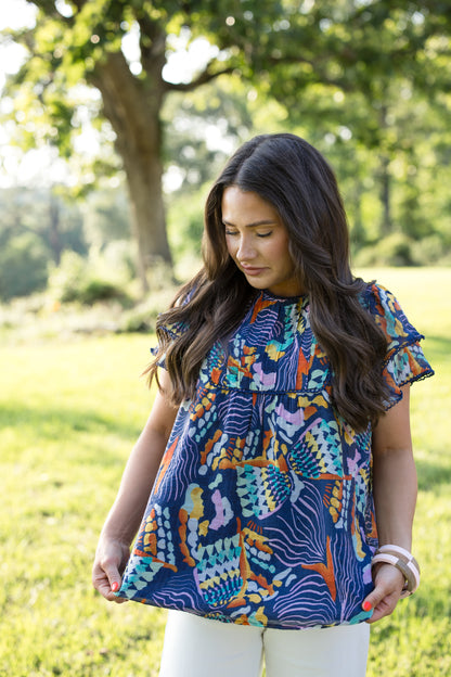 Charleston Abstract Top