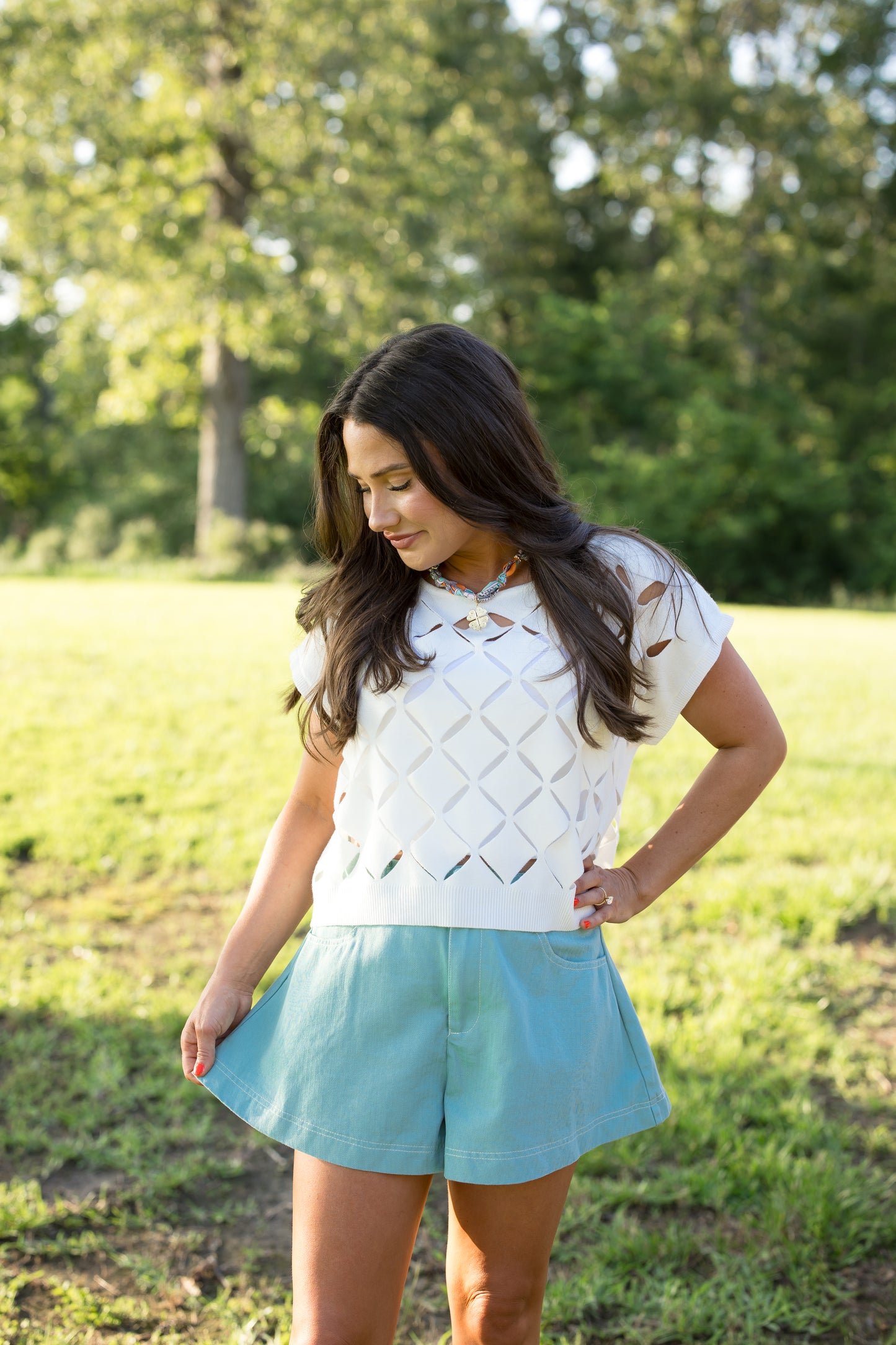 Sweet as Sugar Shorts - Seafoam