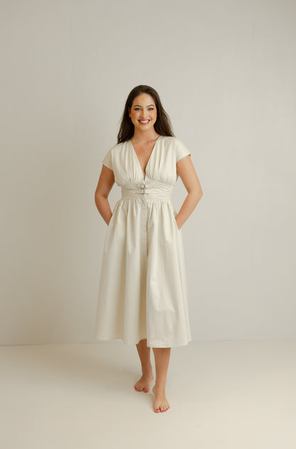 Sloane Belt Dress - Sand