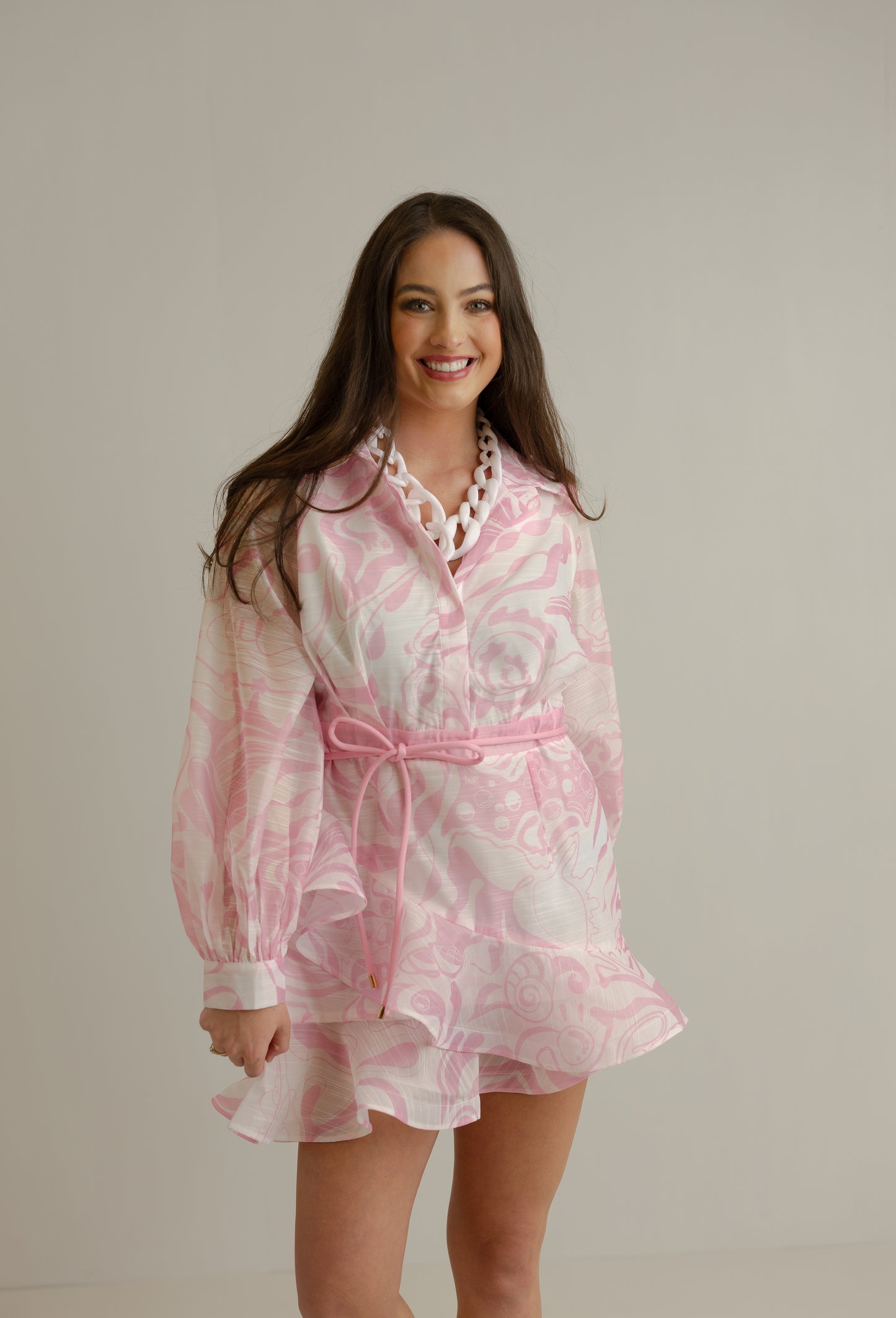 Kennedy Swirl Dress - Pink