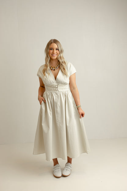 Sloane Belt Dress - Sand